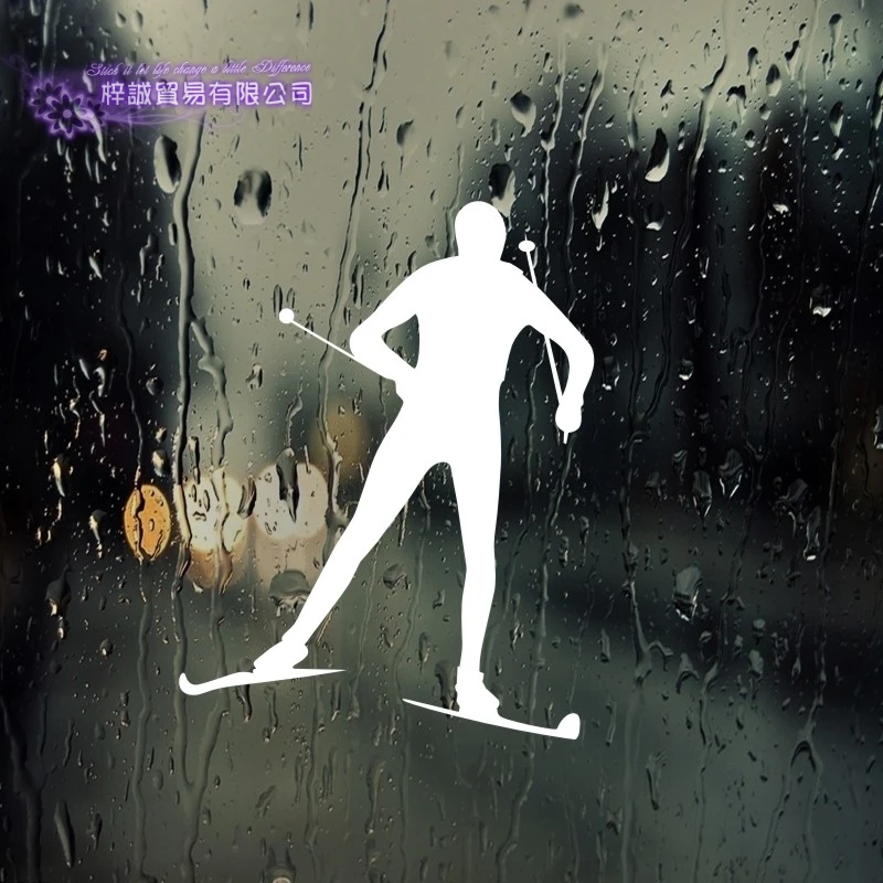 Наклейка на стену для катания лыжах Виниловая наклейка домашнего декора