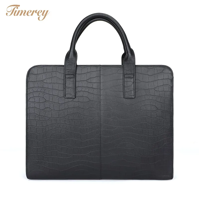 

Fashion Embossing Leather Men Briefcase Shoulder Bag Handbag Fit For 13inch Laptop