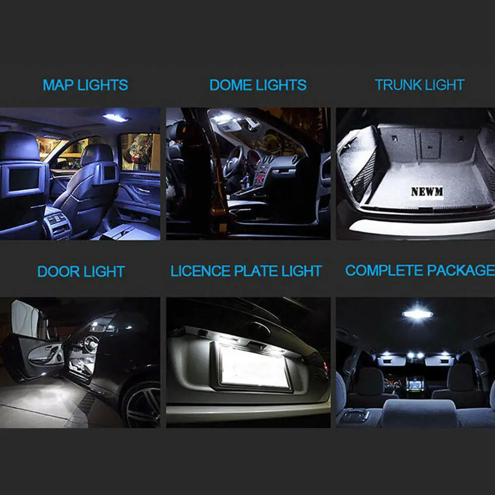 

23pcs Car LED Bulb Interior Reading Light Bright Auto Dome License Plate Luggage Trunk Lamp