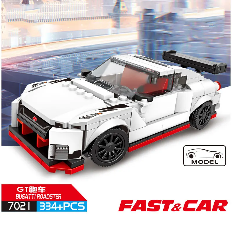 

Creator Series GT-R Super Car GTR Model Pull back Vehicle Building Blocks 334pcs Bricks Assembly Brick Toys Collection For Gifts