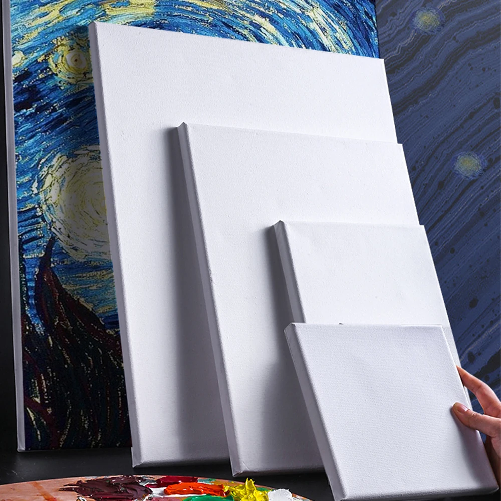 White Blank Square Artist MiniCanvas For Canvas Oil Painting Wooden Easel Board Frame Primed Acrylic Paint | Канцтовары для офиса