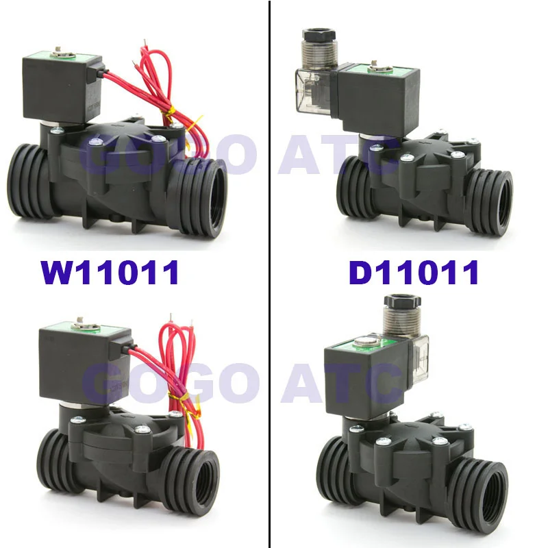 Пластиковый электромагнитный клапан 2 канала NBR/EPDM/FKM 1/2 дюйма 3/4 1 дюйм отверстие