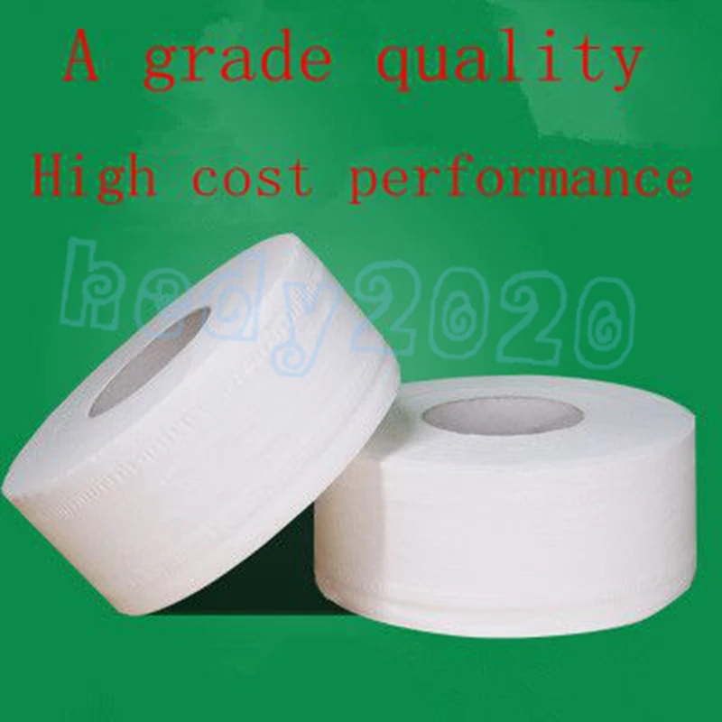 

1 Roll Top Quality Jumbo Roll Toilet Paper 4-Layer Native Wood Soft Toilet Paper Pulp Home Rolling Paper Strong Water Absorption
