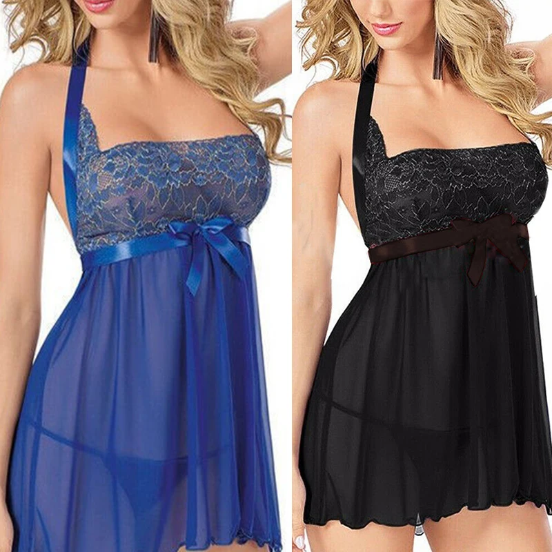 Sexy Nightdress Deep V Lace Sleepwear Women Lingerie Silk Satin nightie Nightgown Sleeveless Sling Nightwear Home Dress women nightdress silk summer sleepwear women silk lace women sexy nightwear satin strap home dress satin nightgown for woman