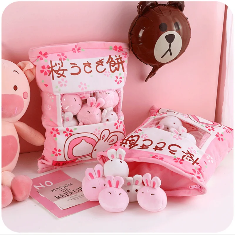 Plushie сумка пудинг игрушки мини животные шары кукла Сакура кролик свинка хомяк
