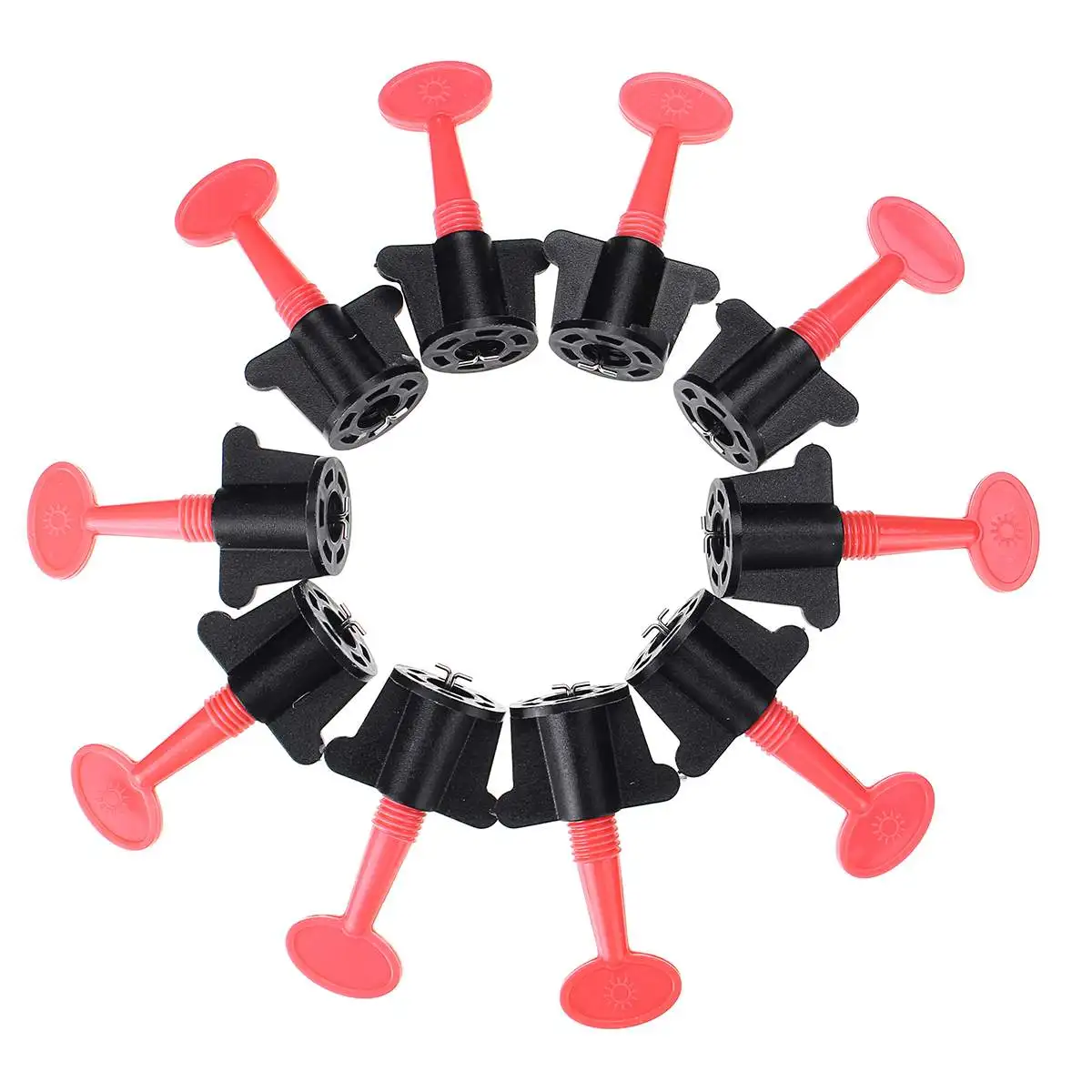 

50Pcs Flat Ceramic Floor Wall Construction Tools Reusable Tile Level Wedges Tile Spacers Kittile Leveling System Kit For Tile