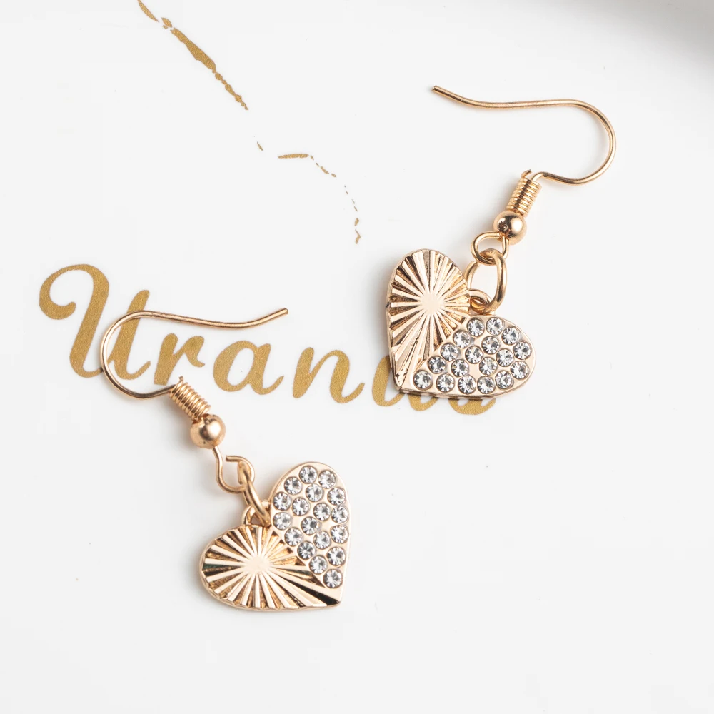 Мода 2019 роскошный золотой серебряный цвет горный хрусталь Подвеска Висячие серьги для женщин Женские