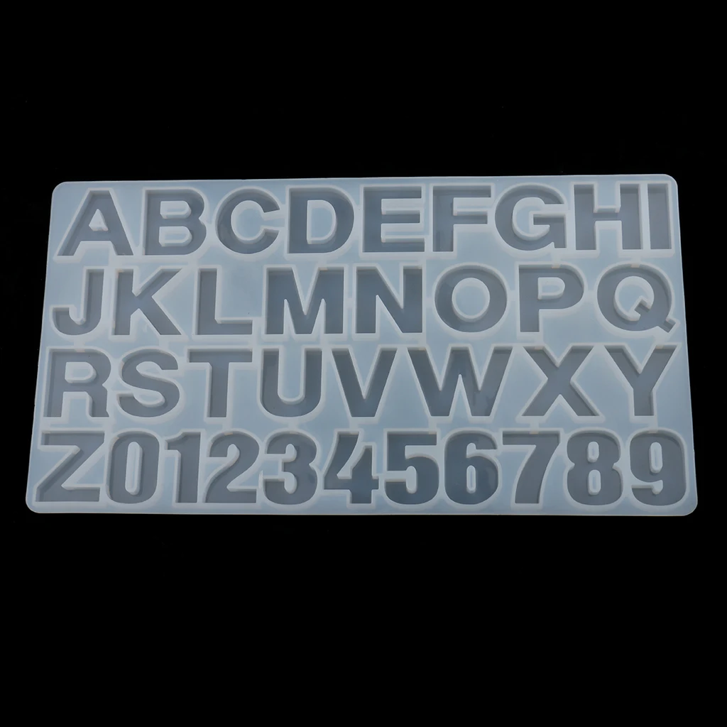 

Alphabet Number Shape Silicone DIY Molds Tray For Resin Jewelry