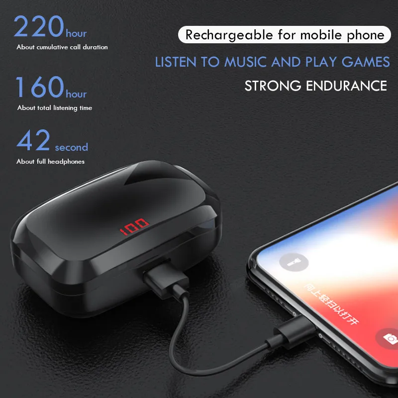 Беспроводные наушники Olhveitra TWS Bluetooth 5 0 для iPhone samsung Xiaomi с микрофоном спортивный