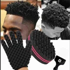 Волшебная крученая щетка для волос, губчатые перчатки, Парикмахерская, мужские волосы, африканская щетка для укладки волос, расческа вилка, завитки, пена для салона