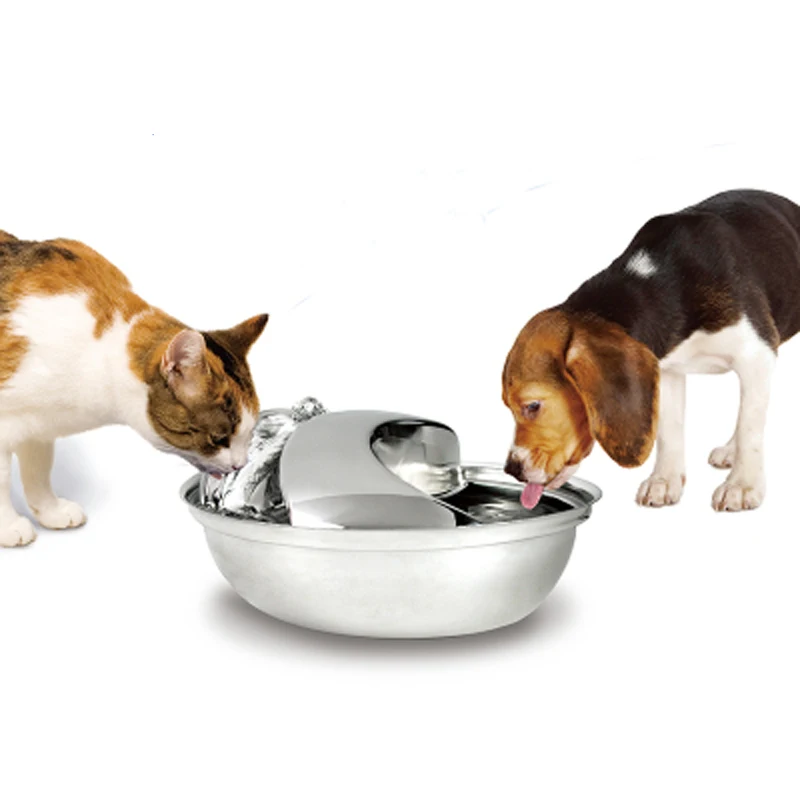 Поилка для домашних животных собака кошка питьевой фонтан 2 8 л из нержавеющей