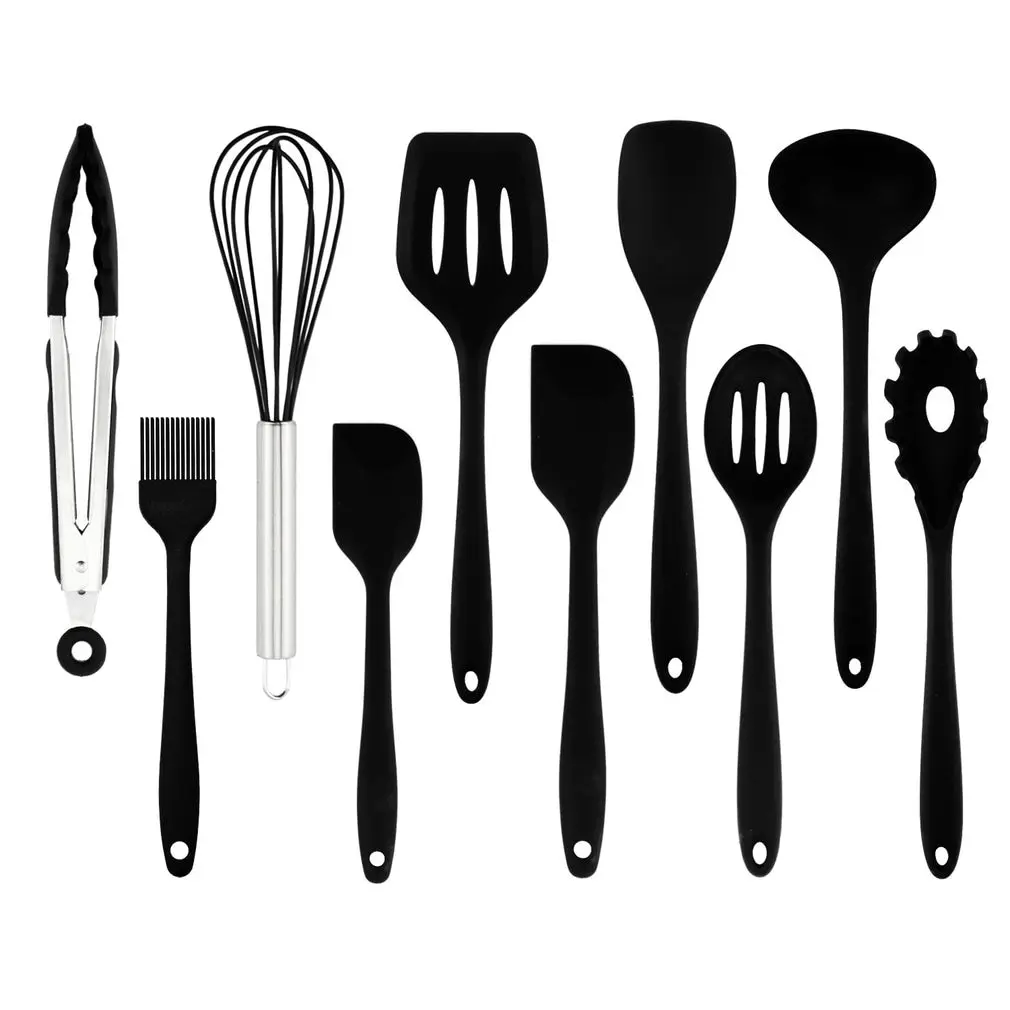 

10 Pieces Kitchen Utensils Silicone Heat-Resistant Non-Stick Cooking Tools Portable Kitchen Cooking Tool Set