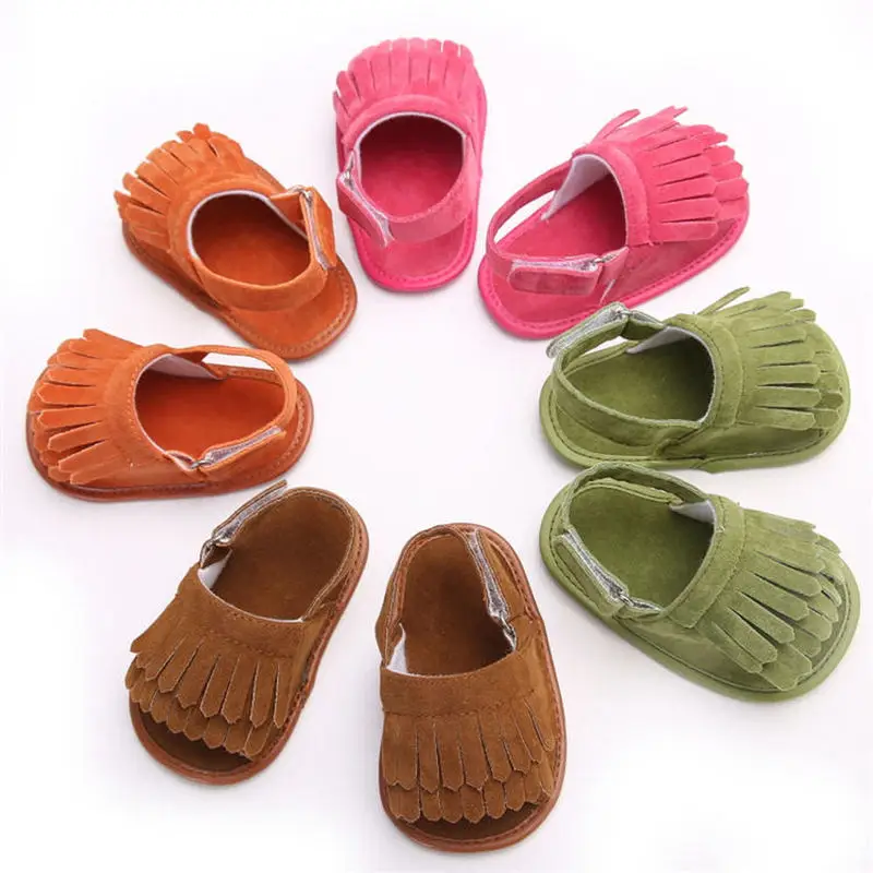 Сандалии для новорожденных мягкая обувь из хлопка нескользящая подошва детской