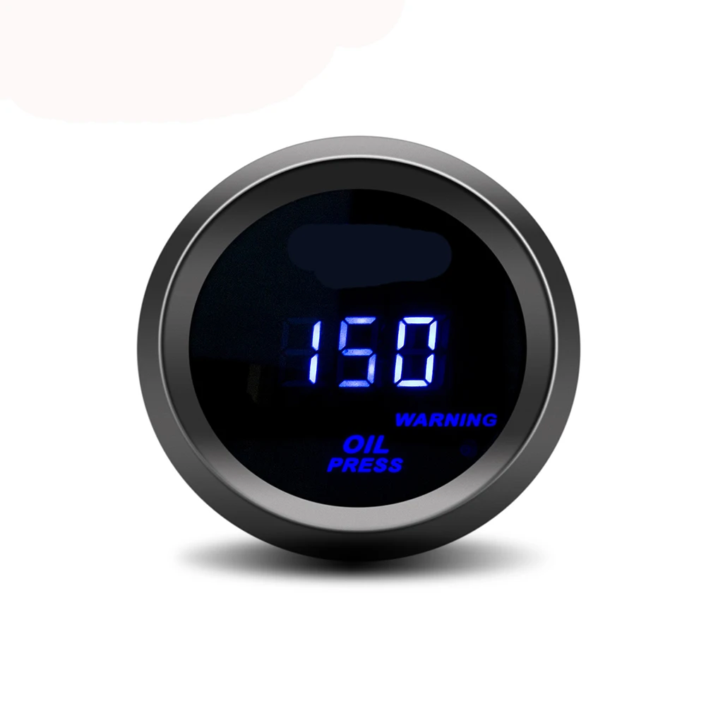Цифровой светодиодный Манометр 2 дюйма 52 мм с черным циферблатом | Автомобили и