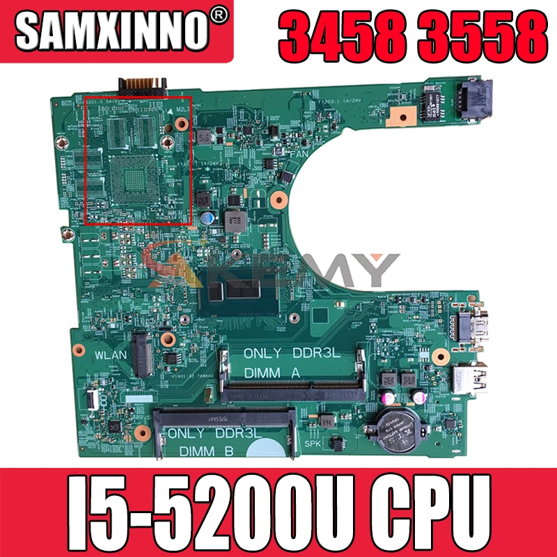 

Original Laptop motherboard For DELL Inspiron 3458 3558 Core I5-5200U Mainboard 0NPF8M CN-0NPF8M 14216-1 SR23Y CPU