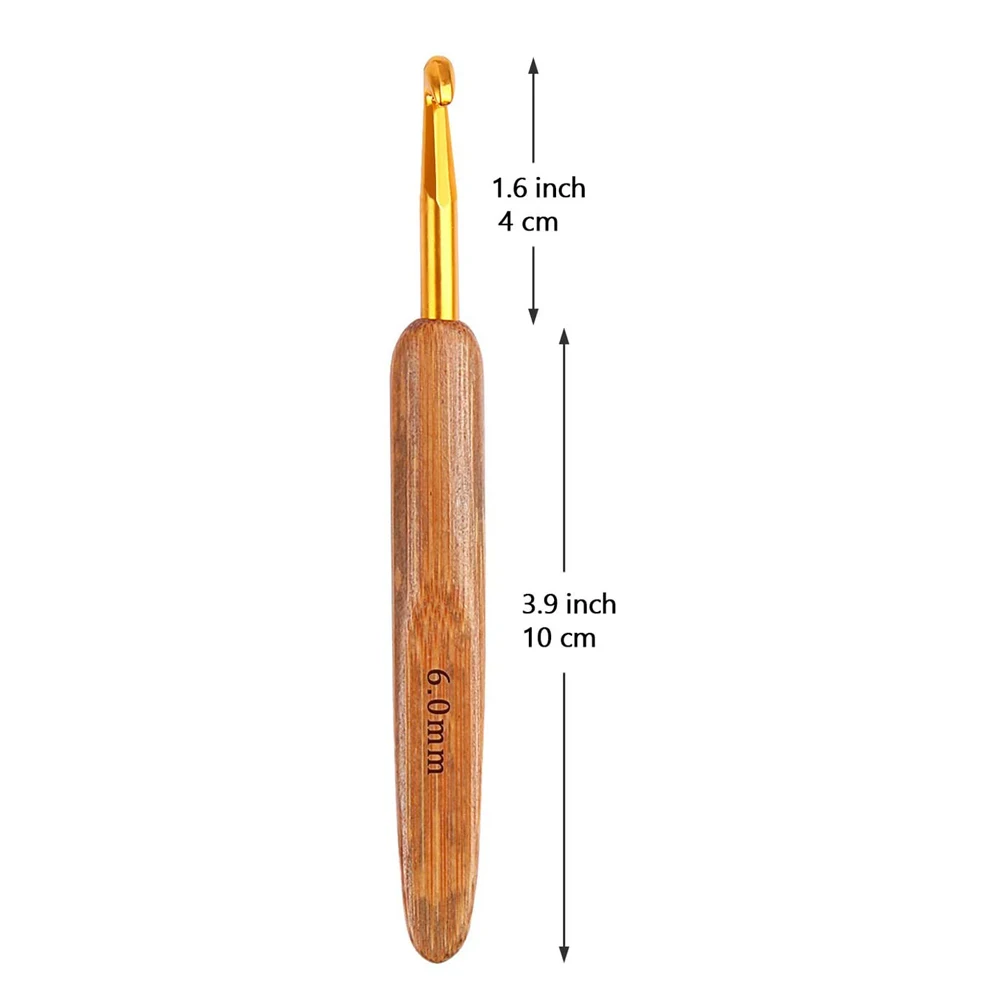 9pcs/Set 2mm-6mm Bamboo Knitting Needles Set Multicolor Hooks DIY Crochet For Yarn Handle | Дом и сад