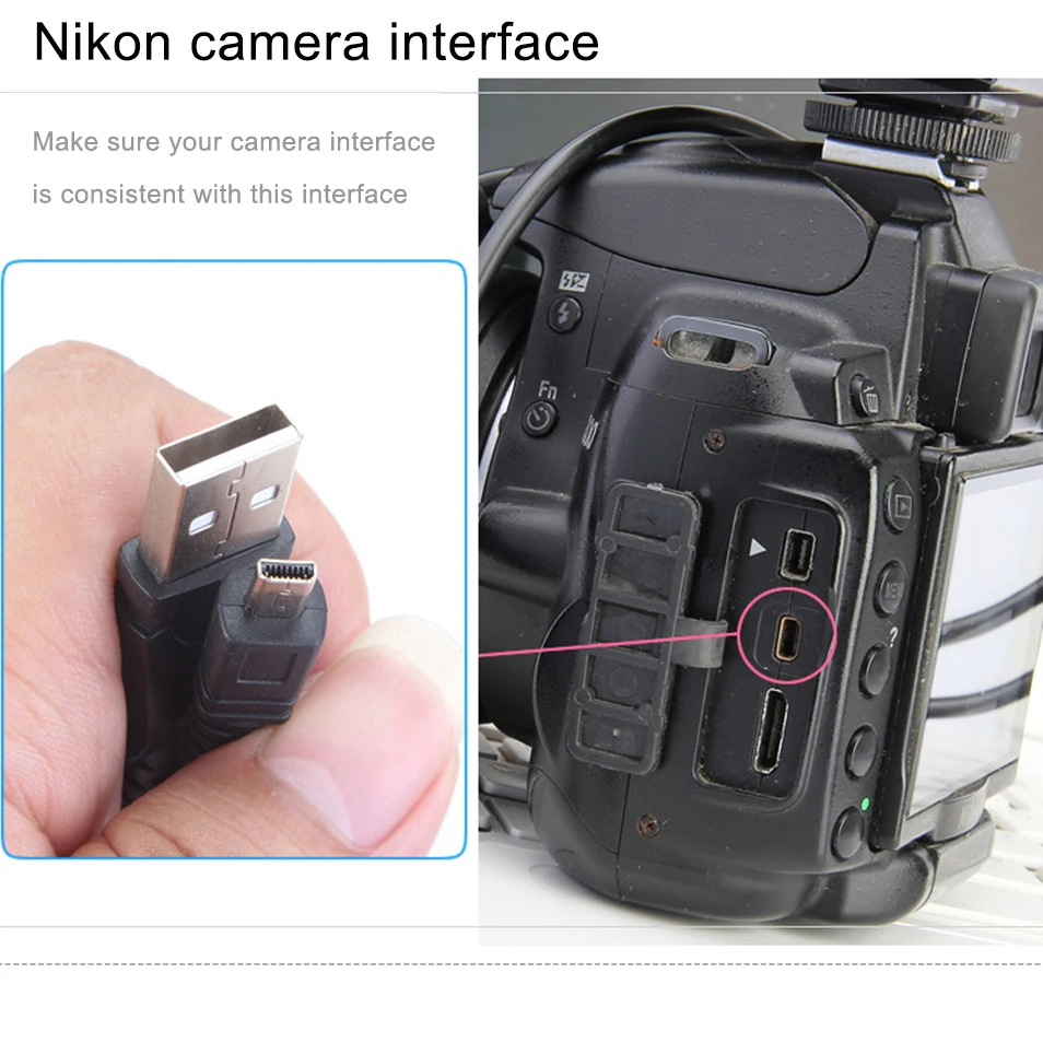 Универсальный 8 контактный кабель для передачи данных и цифровой камеры Nikon CoolPix