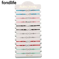 zinc alloy infinity love charm adjustable bracelet women lover couple good quality snake knot handcrafed rope braided jewelry