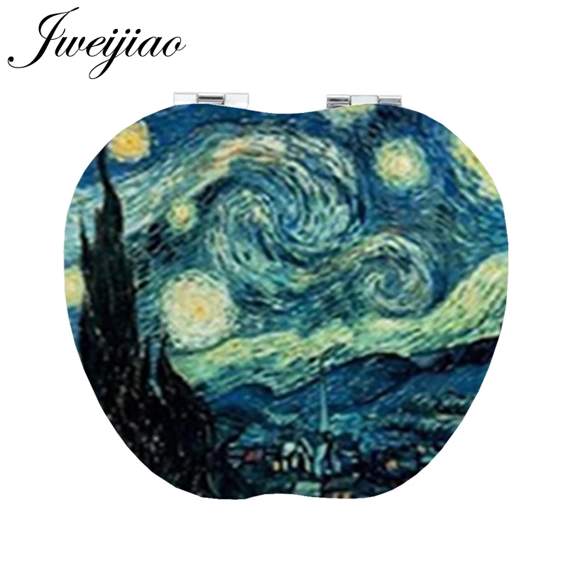 

Youhaken Oil Painting Apple Shaped miroir de maquillage DIY vintage wedding Decoration womens Makeup mirrors NS387