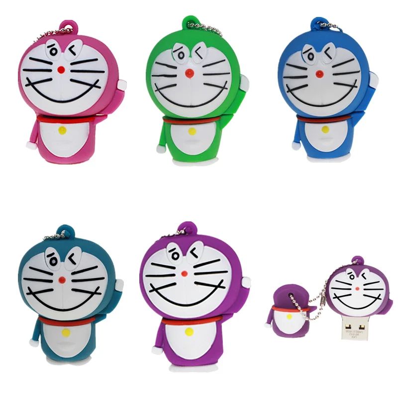 Классический мультипликационный Usb флеш накопитель Doraemon Портативная палка 512 ГБ