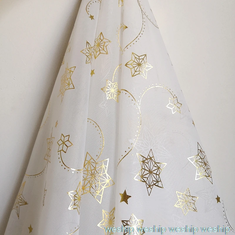 Обесцвечивающая блестящая пятиконечная ткань из органзы бронзовая hanfu/lolita/ткань