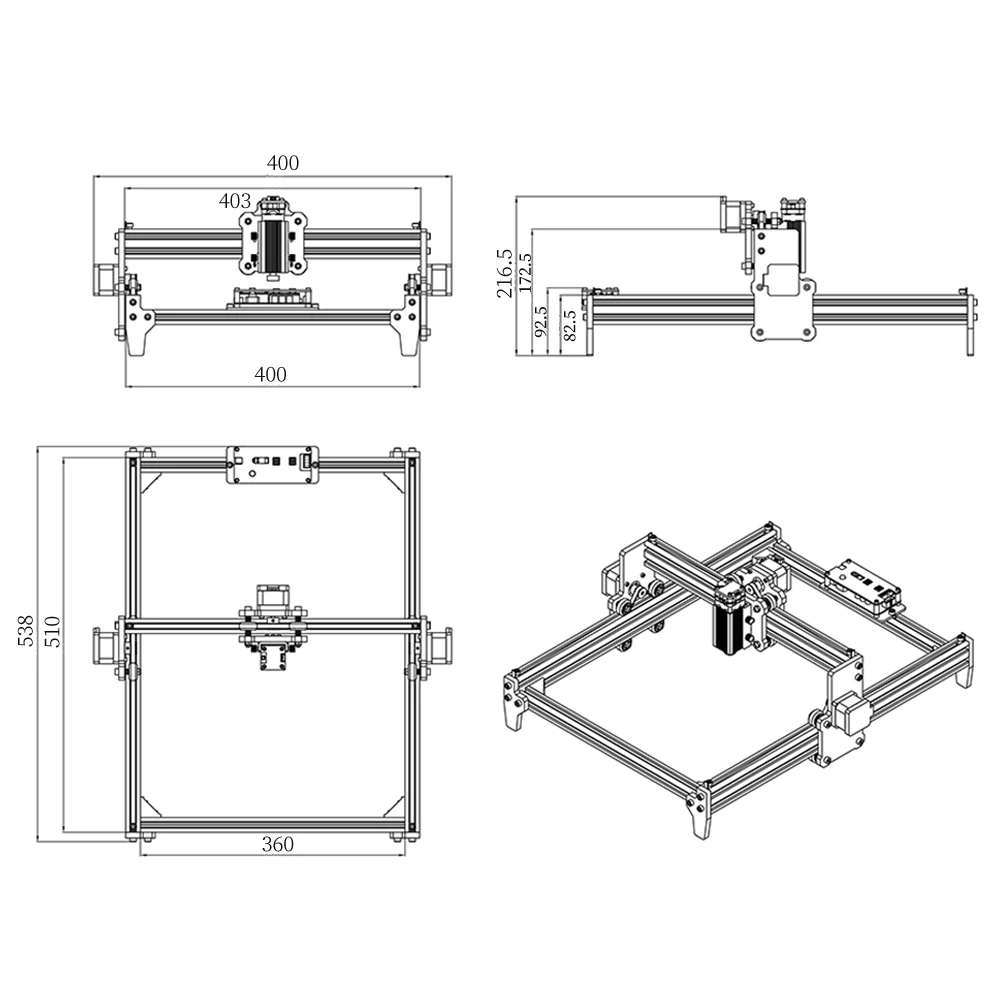 Лазерный гравировальный станок 30*40 см лазерный с ЧПУ CNC Резец для древесины мини