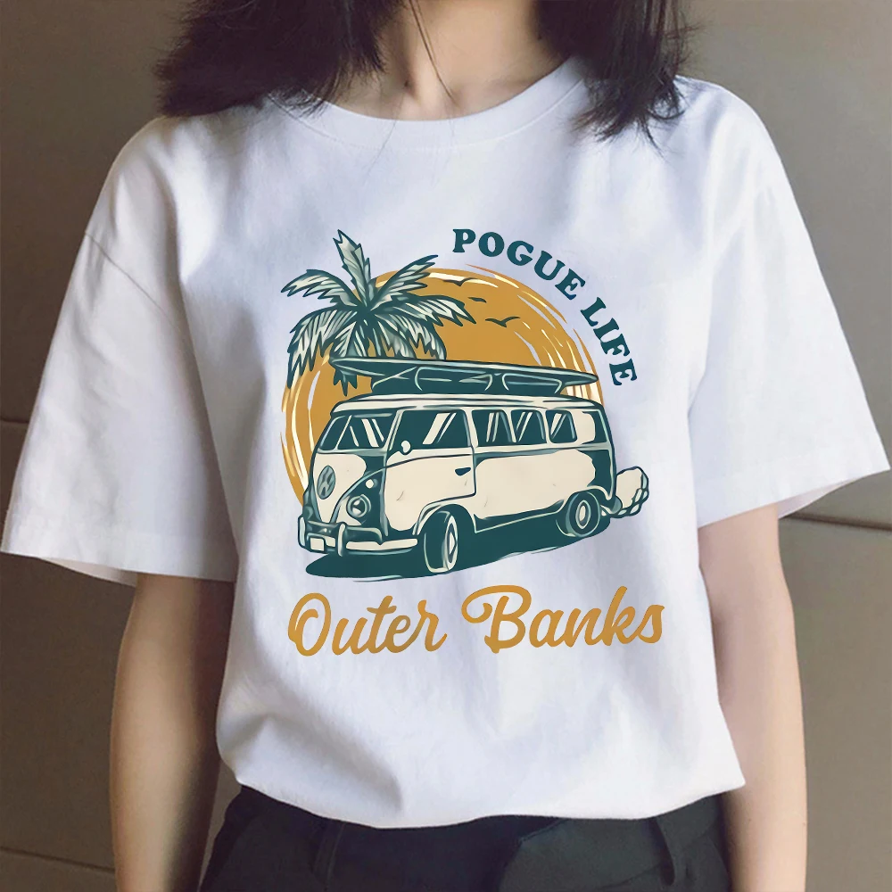 

Beach Sun The Outer Banks Pogue Life Women T Shirt Harajuku T-shirt Unisex John B Print Tops Tees Kawaii Cartoon Vintage Clothes