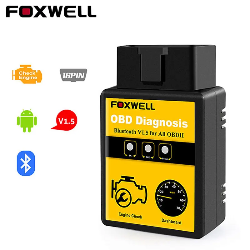 

ANCEL ELM327 V1.5 OBD2 Scanner Bluetooth Car Diagnostic Tool Read Erase Errors Engine System OBDII EOBD Automotive Code Reader