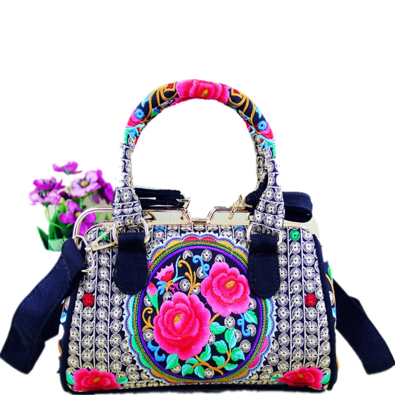 

national style embroidered women's bag with iron buckle embroidered bag portable messenger bag handbags women bags designer