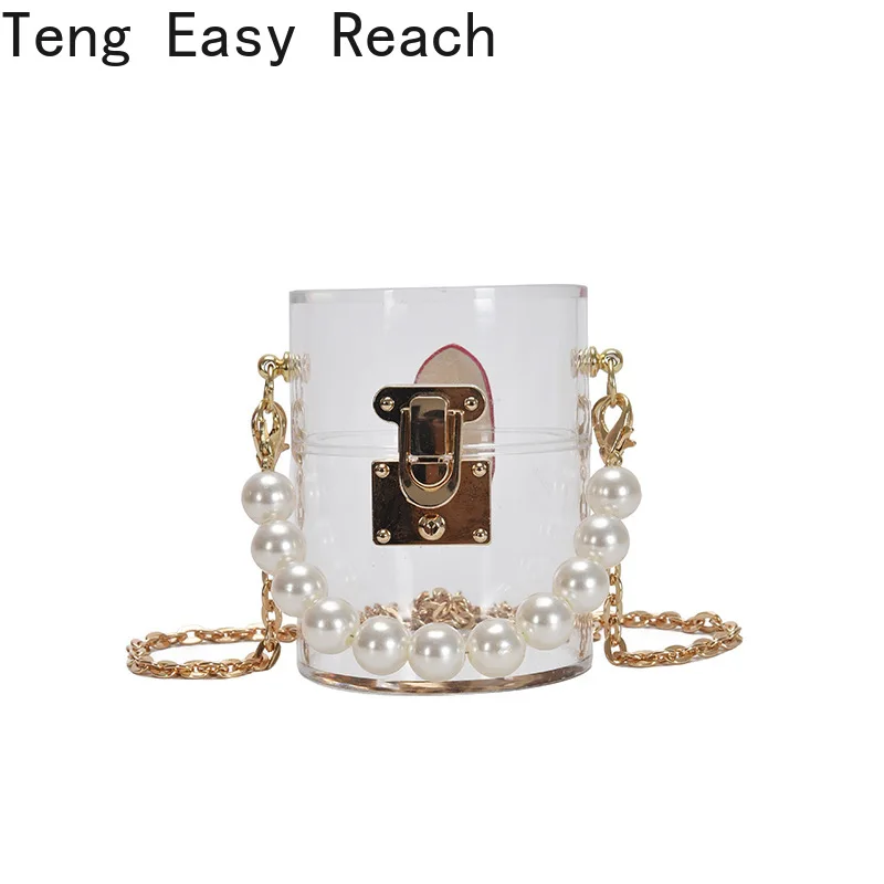 

Transparent Hard Box Bag Small Tote Bag 2021 Summer New High-quality PVC Women's Designer Handbag Chain Shoulder Messenger Bag