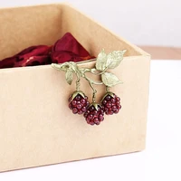 new design pomegranate fruit brooch woman wedding party clothing silk scarf buckle accessories brooch holiday gift