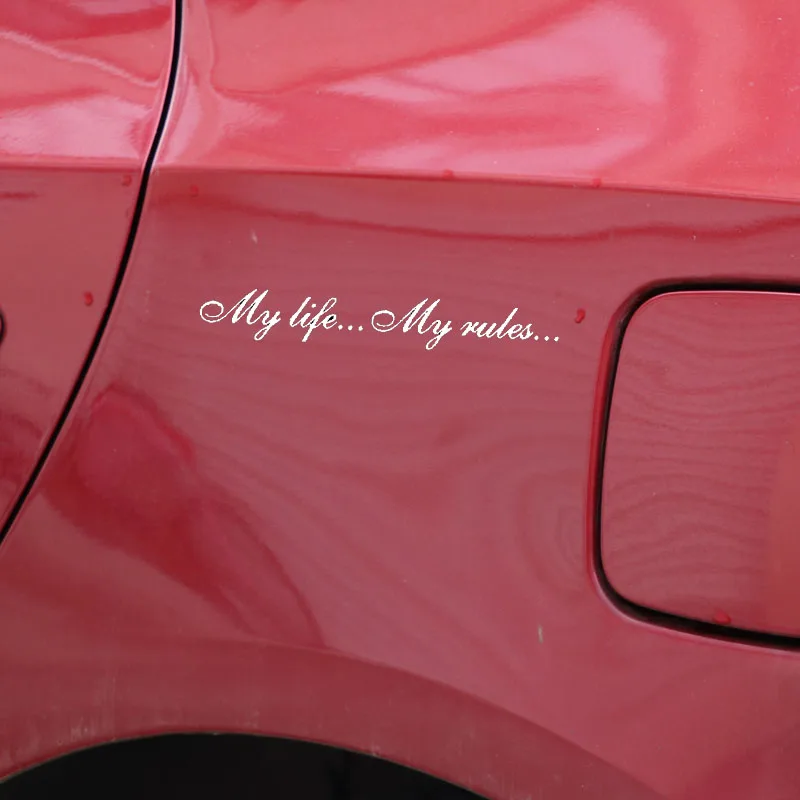 Автомобильная наклейка My Life Rules на машину с надписью моя жизнь виниловый текст