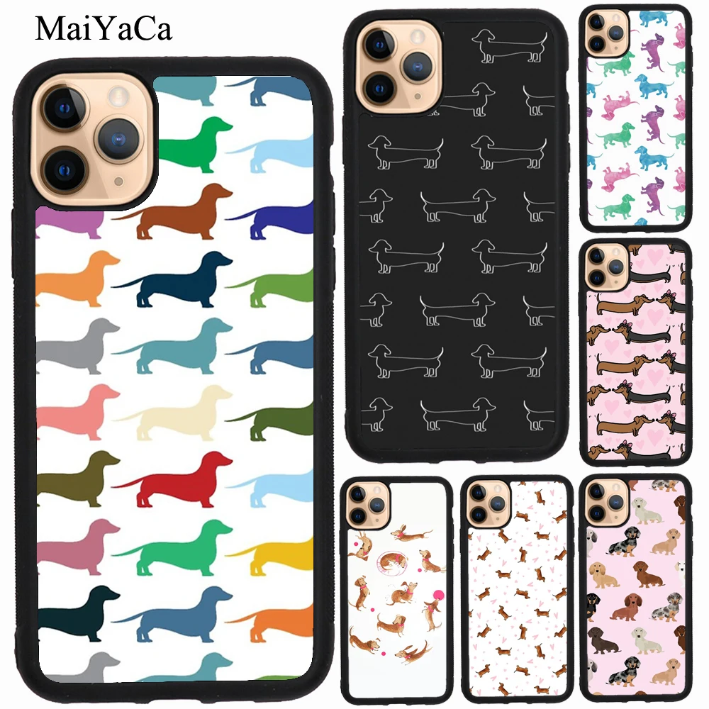 Чехол MaiYaCa с рисунком таксы для iPhone 12 Pro Max mini 11 XS X XR SE 2020 6S 7 8 Plus | Мобильные телефоны