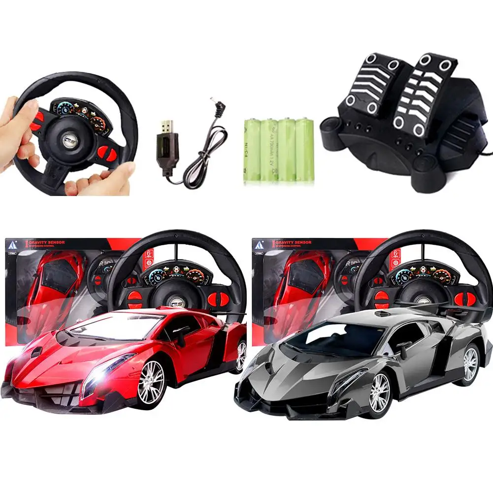 1:12 Steering Wheel Gravity Induction Remote Control Car Four-way Remote Control Car Model Toy Children Beautiful Christmas Gift