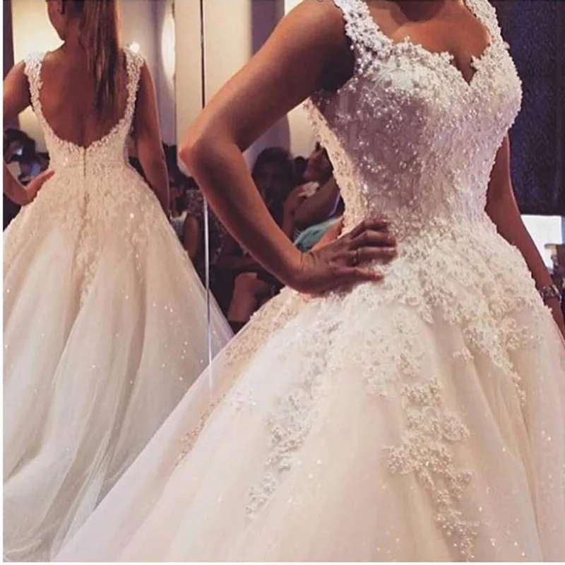 

2018 Hot Style A-Line Tulle bridal gown With Pearls sexy Backless Vestido De Noiva Off The Shoulder mother of the bride dresses