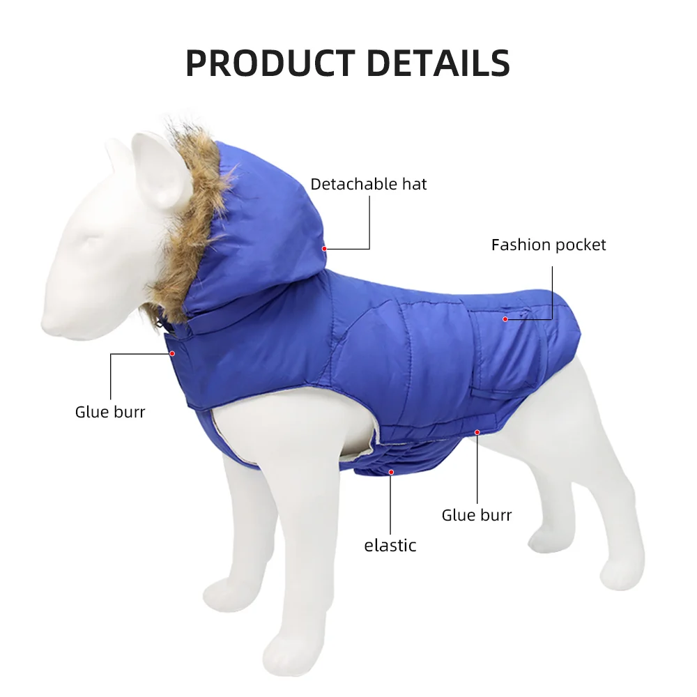 

2021 new pet clothes hooded puppy clothes autumn and winter warm dog cotton-padded clothes pet clothing puppy cold fashion cloth