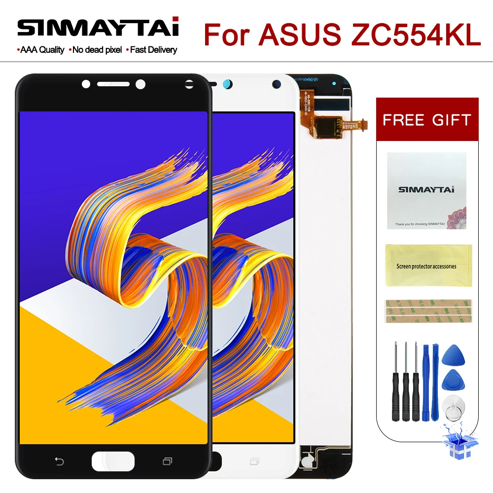 Черный/белый дисплей 5 дюйма для Asus Zenfone 4 Max ZC554KL ЖК с сенсорным экраном X001D