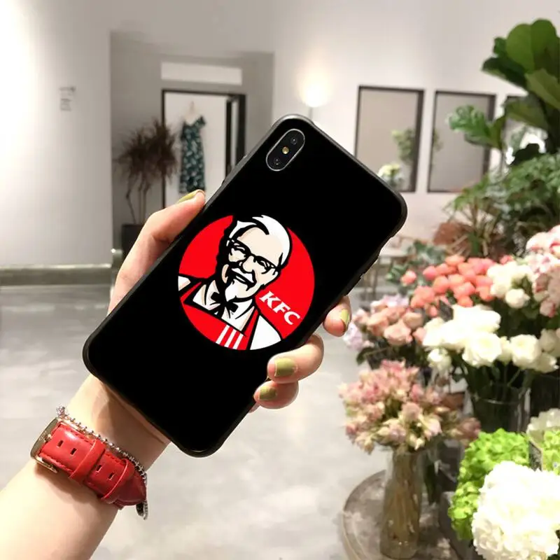 

NBDRUICAI KFC Black TPU Soft Phone Case Cover for iPhone 11 pro XS MAX 8 7 6 6S Plus X 5S SE XR case