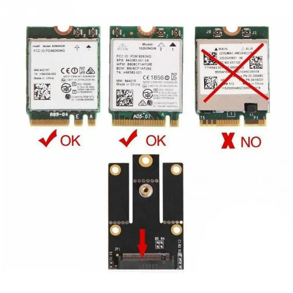 M.2 NGFF to Mini PCI-E Converter Adapter for Wifi Wlan Bluetooth Card Intel AX200 9260 8265 8260 Laptop | Компьютеры и офис