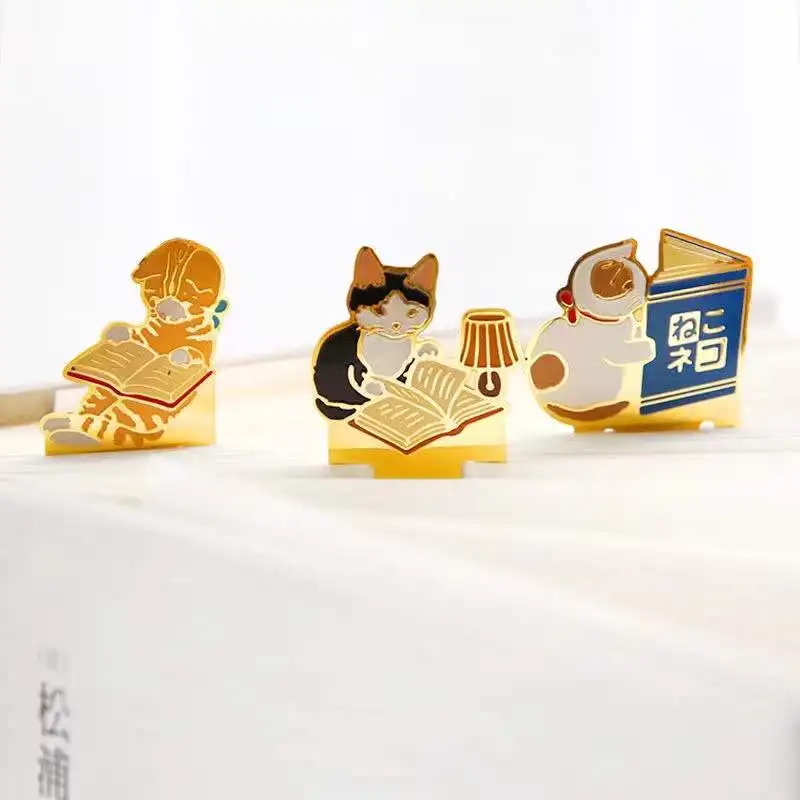 

Канцелярские принадлежности в виде милых животных, школьные принадлежности, металлические Мультяшные закладки, многофункциональные креат...