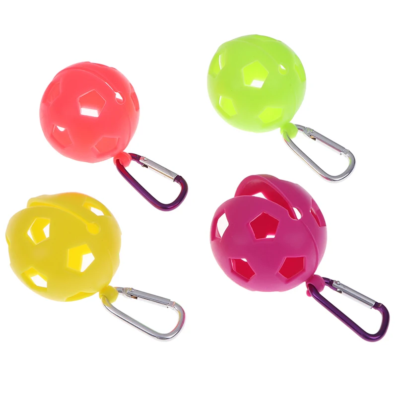 

Portable Golf Ball Silicone Sleeve Protective Cover Bag Holder With Carabiner For 46mm 1 Ball Holder Golf Training Accessories