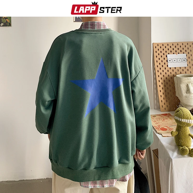 LAPPSTER мужская Японская уличная одежда с буквенным принтом толстовки 2019 пуловер