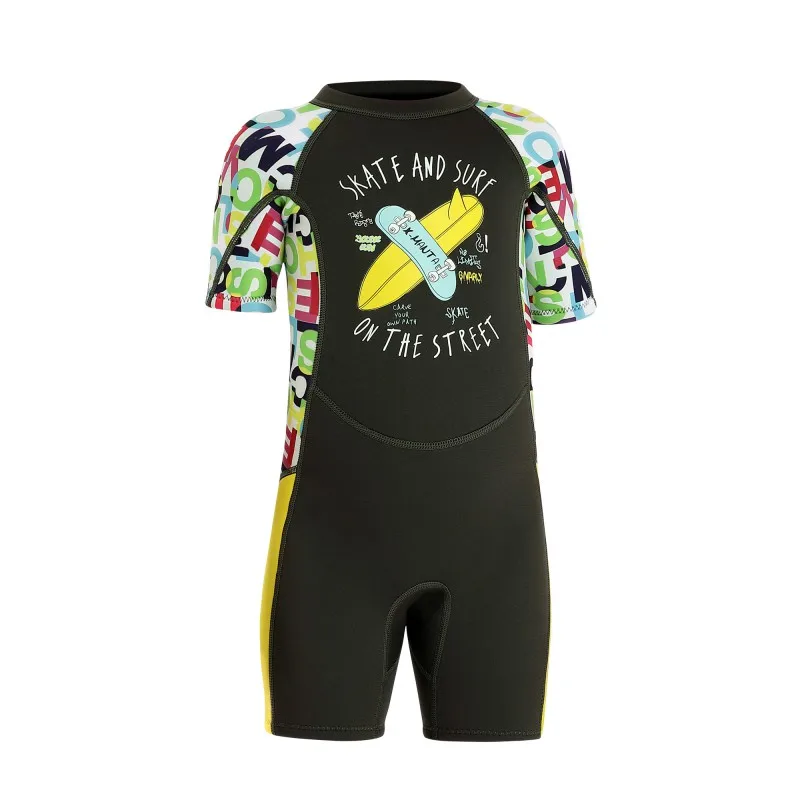 

2.5mm Children's Sunscreen Quick Diving Short Sleeve Diving Swimwear New