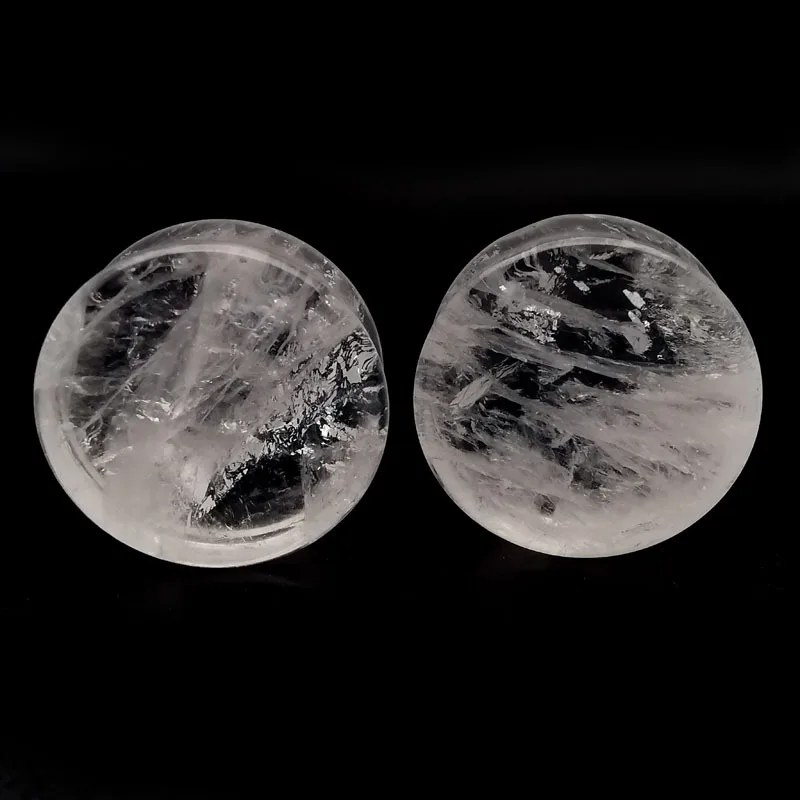 Натуральный Белый хрустальный камень jinzeyi ушной профиль для расширения ушей