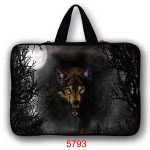 wolf sleeve bag laptop 13 3 14 15 4 inch notebook case for macbook pro 13 waterproof laptop cover for hp acer lenovo xiaomi free global shipping