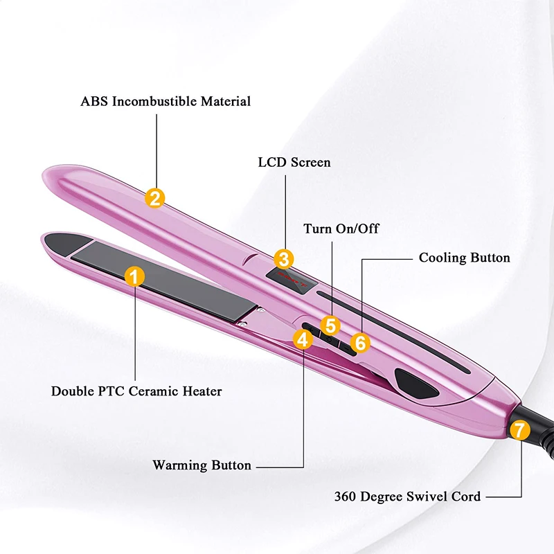 Популярный профессиональный Керамический выпрямитель для волос светодиодный