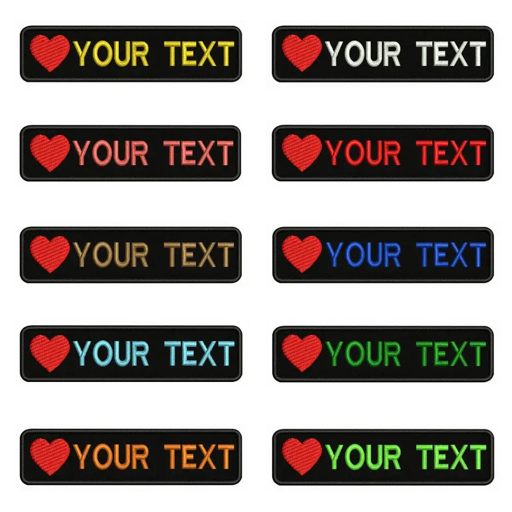 

Любовь логотип 10X2.5cm вышивка пользовательское имя заплатка с текстом полосы значок с помощью утюга или застежка-липучка патчи для одежды рю...