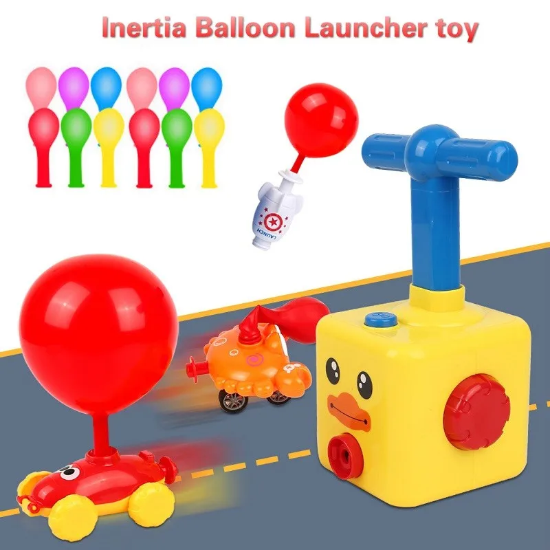 Rocket Balloon Launch Tower Toy Puzzle Fun Education Inertia Air Power Balloon Car Science Experimen Toys for Children Gift