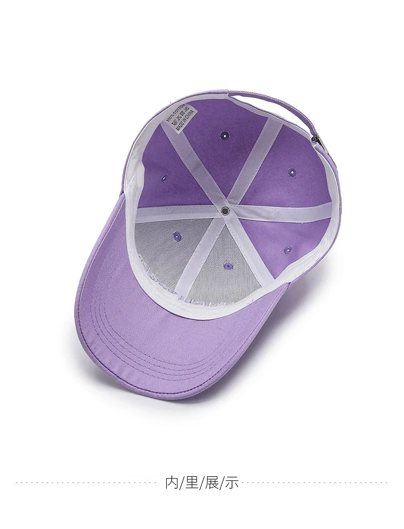 

Simplicity Spring and Summer Baseball Caps for Women Casual Style Cotton Embossed Letters Cap Girl Music High Quality Hats