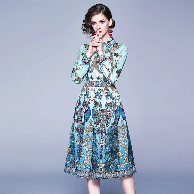 Высокое качество платье 2020 сезон: весна лето для девушек длинный рукав топ с